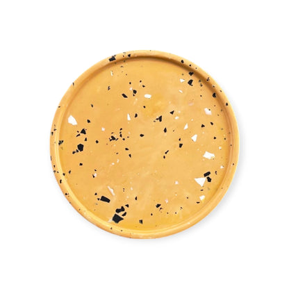Flat Circle Tray | Orange, Black, White