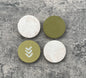 Jesmonite Coaster Set of 4 | Green & Brown