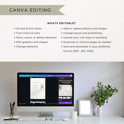 Bridal Shower Invitation | Canva Template