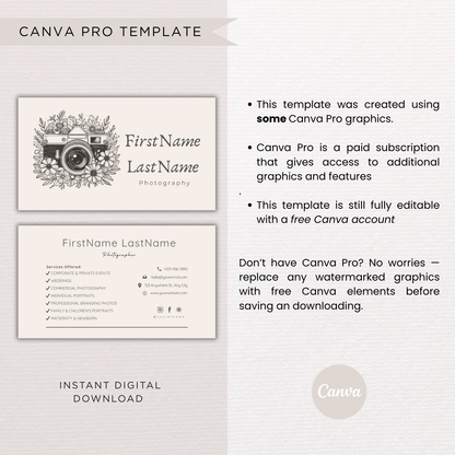 Vintage Photography Template | Canva Template
