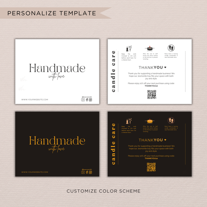 Candle Care Card | Canva Template