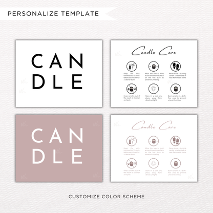 Candle Care Card | Canva Template