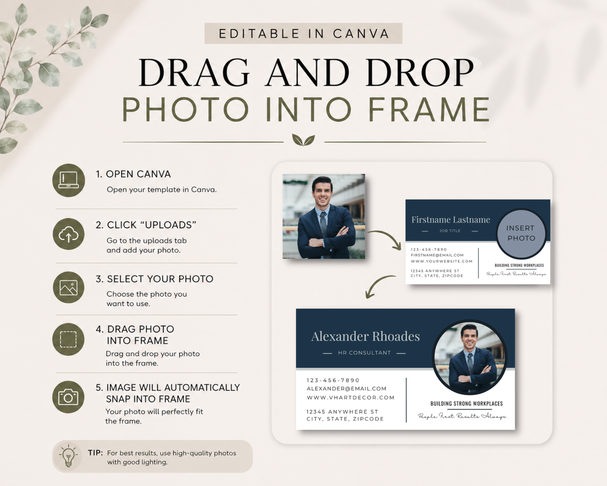 Professional Business Card | Canva Template