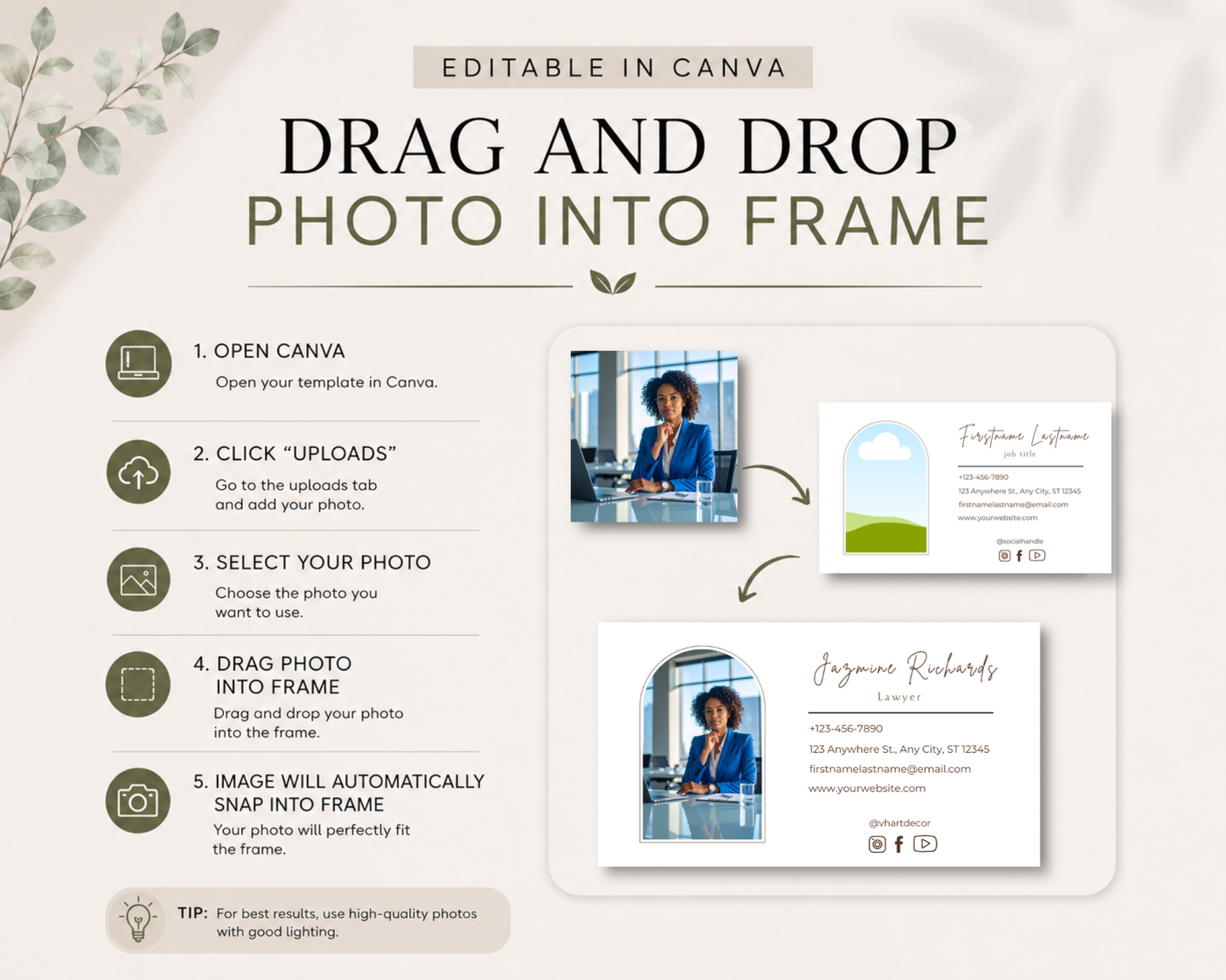 Modern Business Card | Canva Template