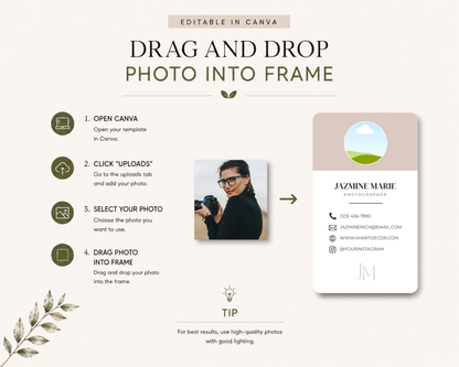 Photography Business Card | Canva Template