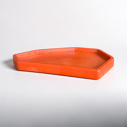 Medium Abstract Tray | Red-Orange