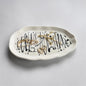 Oval Accent Tray | Off White & Black