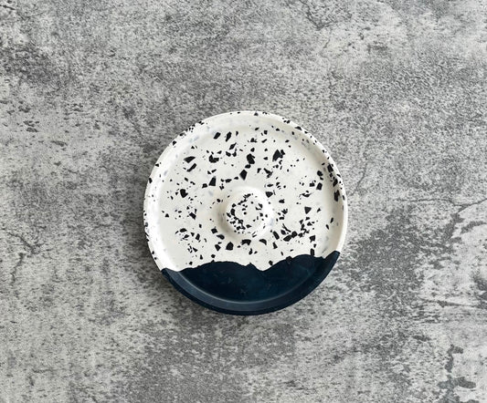 Incense Holder | Dark Blue w/ Black Terrazzo