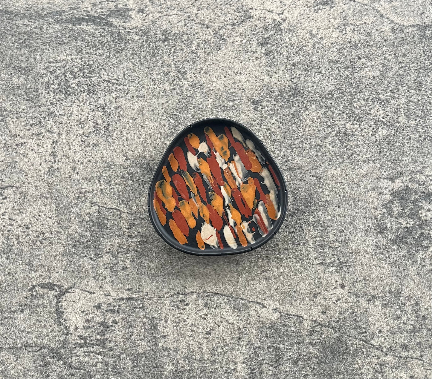 Small Triangle Trinket | Black, Orange