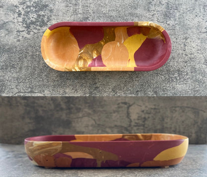 Accent Bowl | Magenta, Yellow, Orange