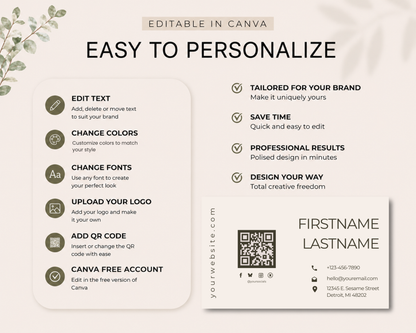Modern Business Card | Canva Template