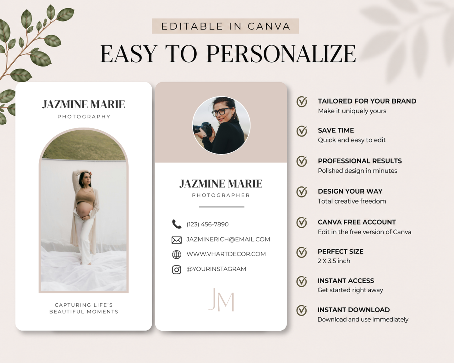 Photography Business Card | Canva Template