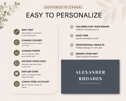 Modern Business Card | Canva Template