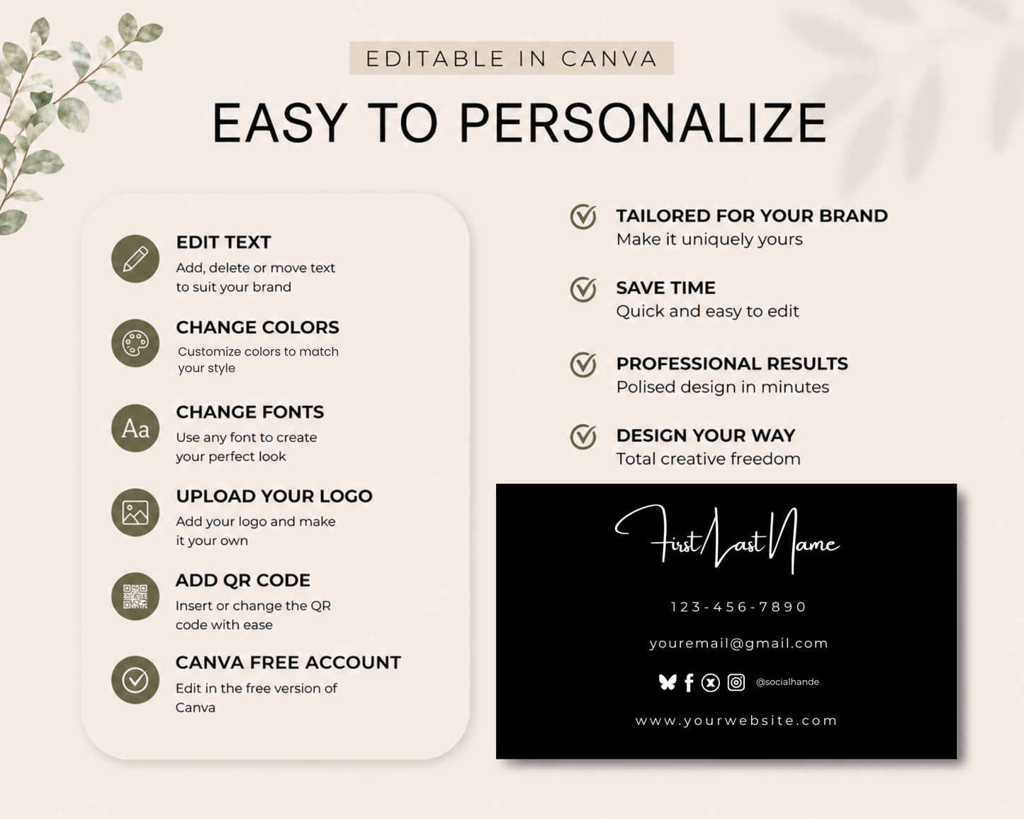 Modern Business Card | Canva Template
