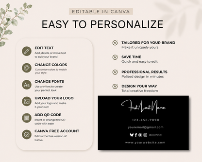 Modern Business Card | Canva Template