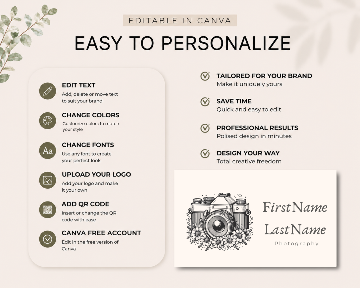 Vintage Photography Template | Canva Template