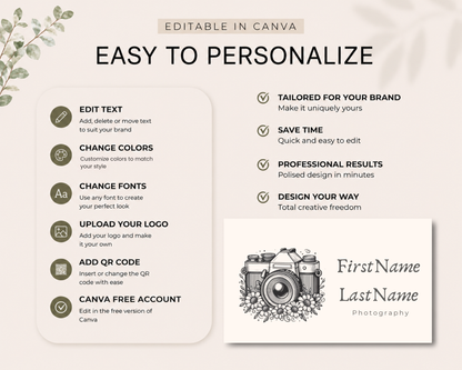 Vintage Photography Template | Canva Template