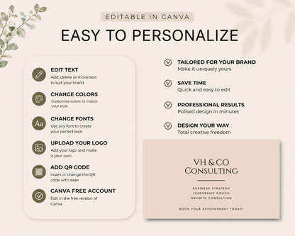 Consultant Business Card | Canva Template