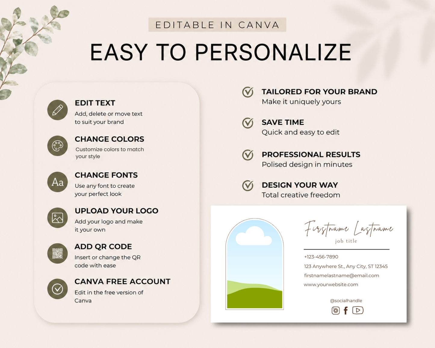 Modern Business Card | Canva Template