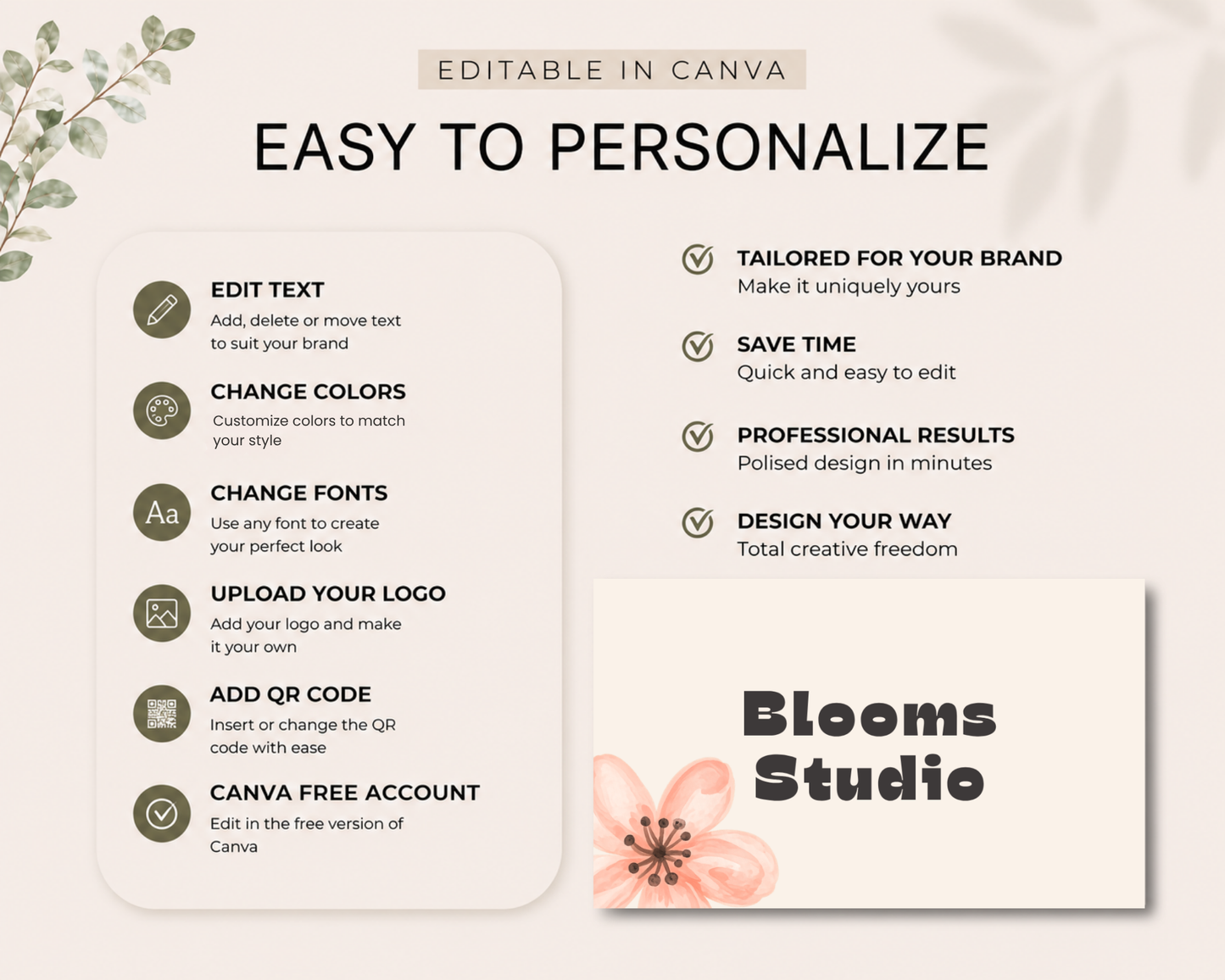 Florist Business Card | Canva Template