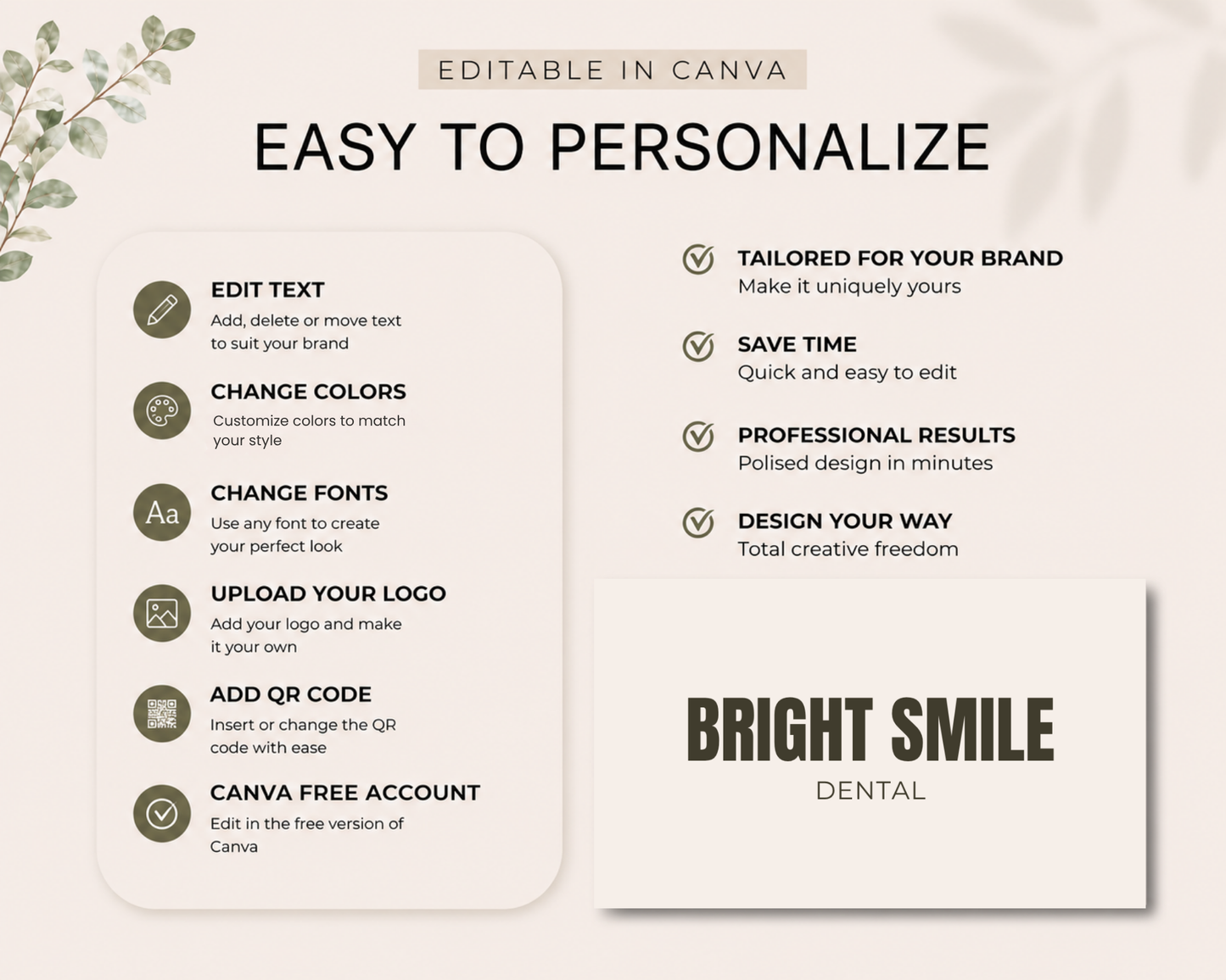 Dental Business Card | Canva Template