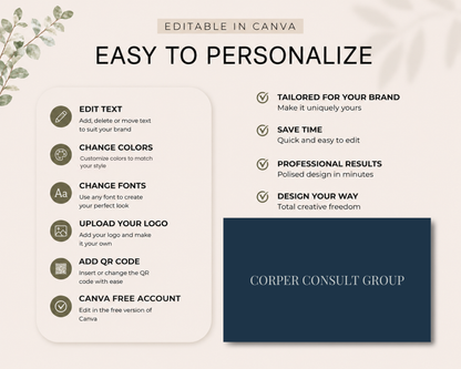 Professional Business Card | Canva Template