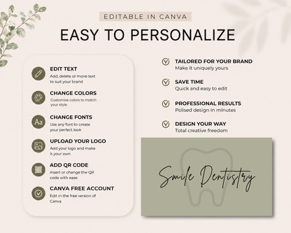 Dental Business Card | Canva Template