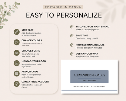 Professional Business Card | Canva Template