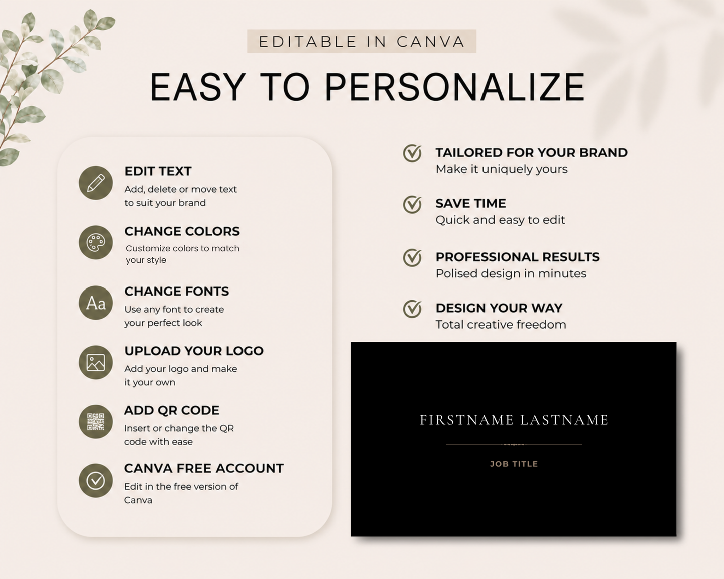 Modern Business Card Template | Canva Template