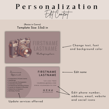 Modern Business Card Template | Photography