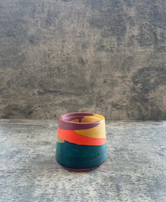 Small Vessel | Orange, Teal, Yellow