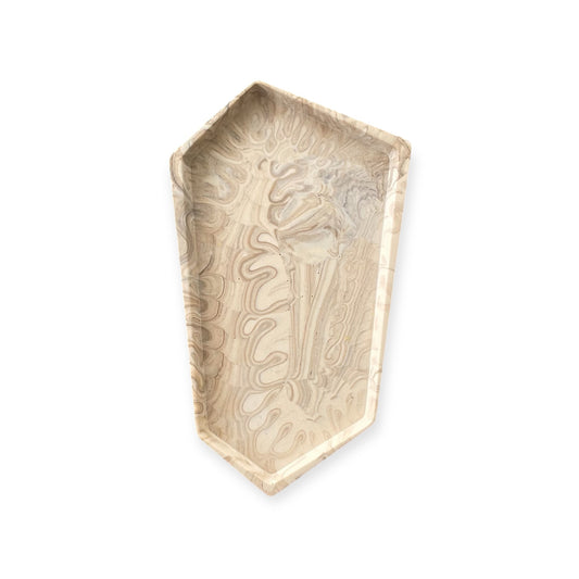 Small Accent Tray | Brown Swirl Design