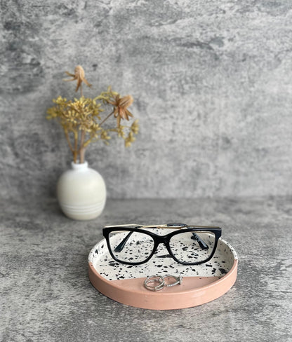 Small Circle Tray | Pink, White, Black