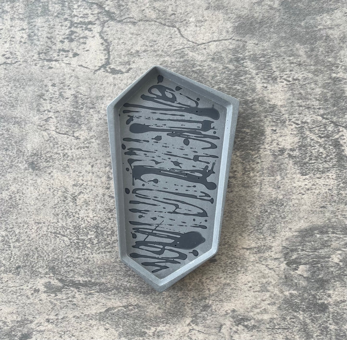 Small Accent Tray | Grey and Black