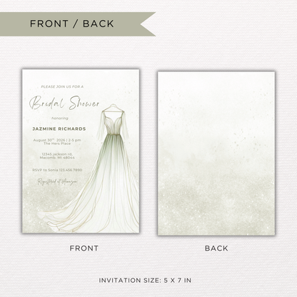Bridal Shower Invitation | Canva Template