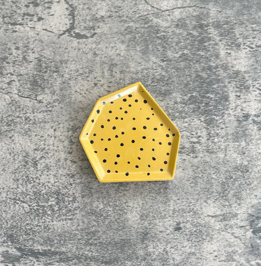 Geometric Trinket I | Yellow + Black