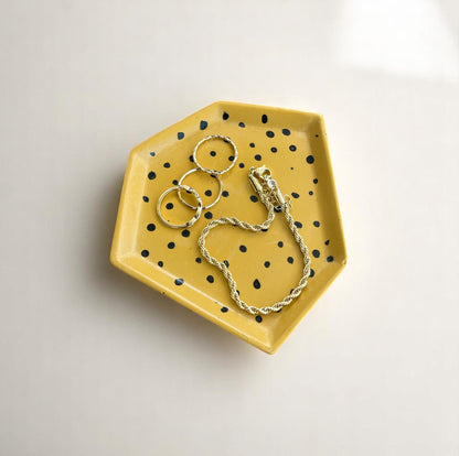Geometric Trinket I | Yellow + Black