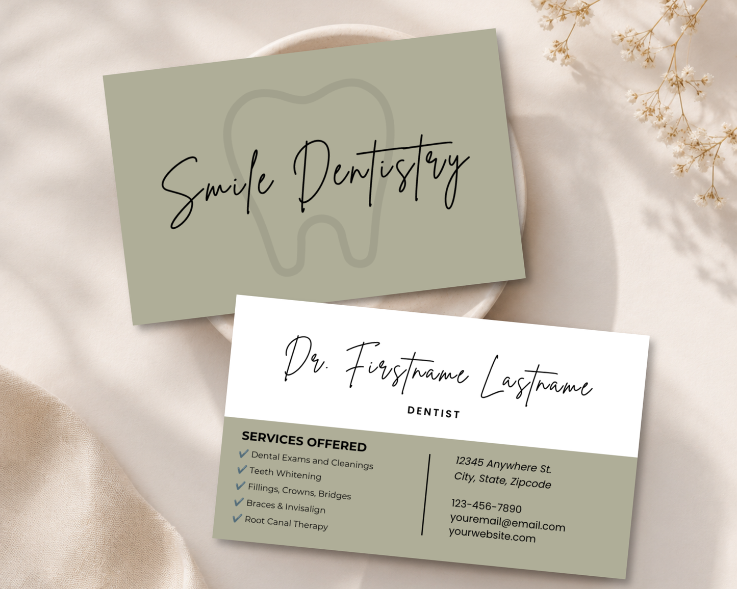 Dental Business Card | Canva Template
