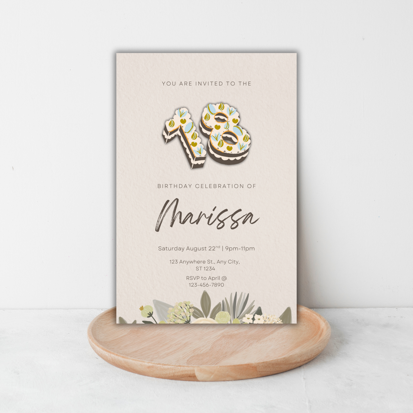 18th Birthday Invite | Canva Template