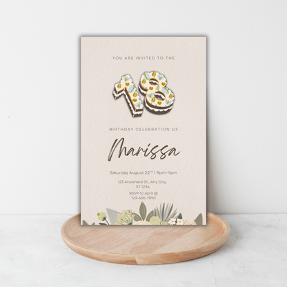 18th Birthday Invite | Canva Template