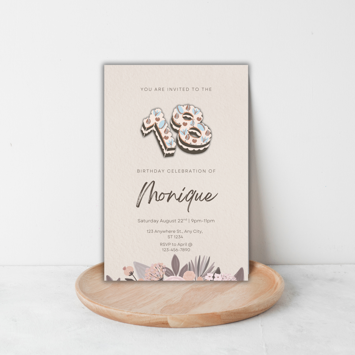 18th Birthday Invite | Canva Template