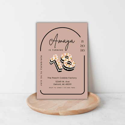 18th Birthday Invite | Canva Template