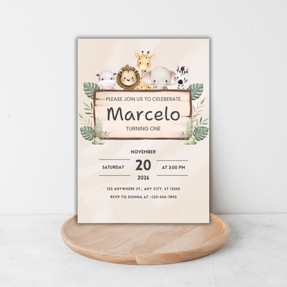 Animal Birthday Theme | Canva Template