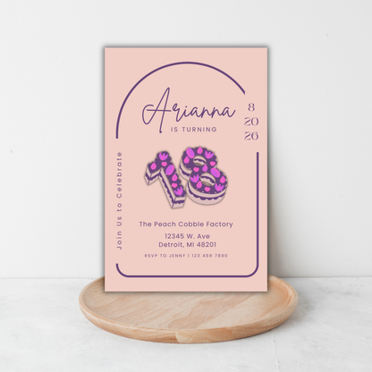 18th Birthday Invite | Canva Template