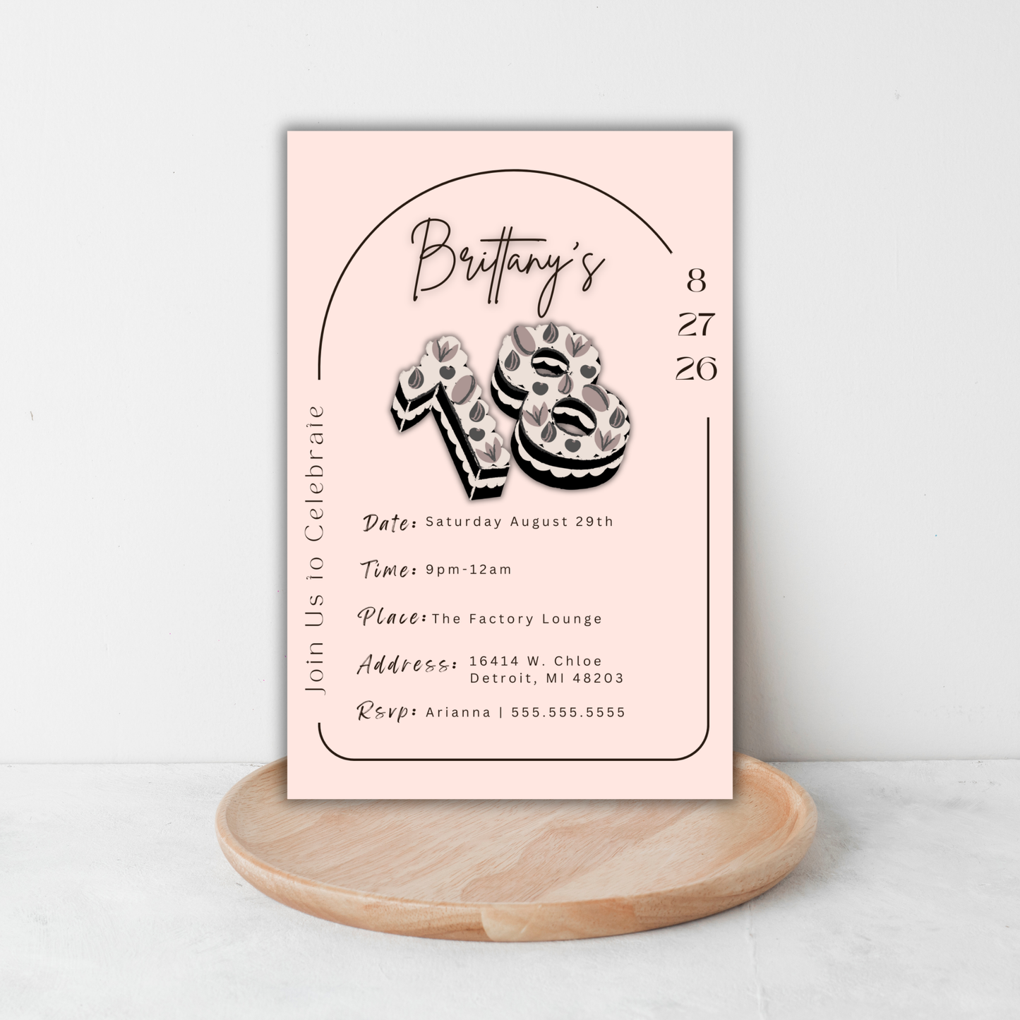18th Birthday Invite | Canva Template