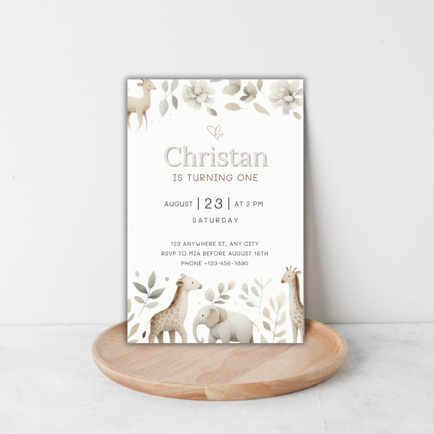 Animal Theme Birthday | Canva Template