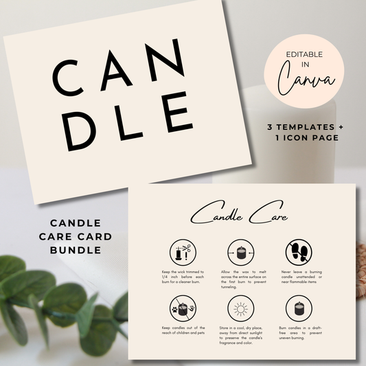 Candle Care Card | Candle Care Instructions