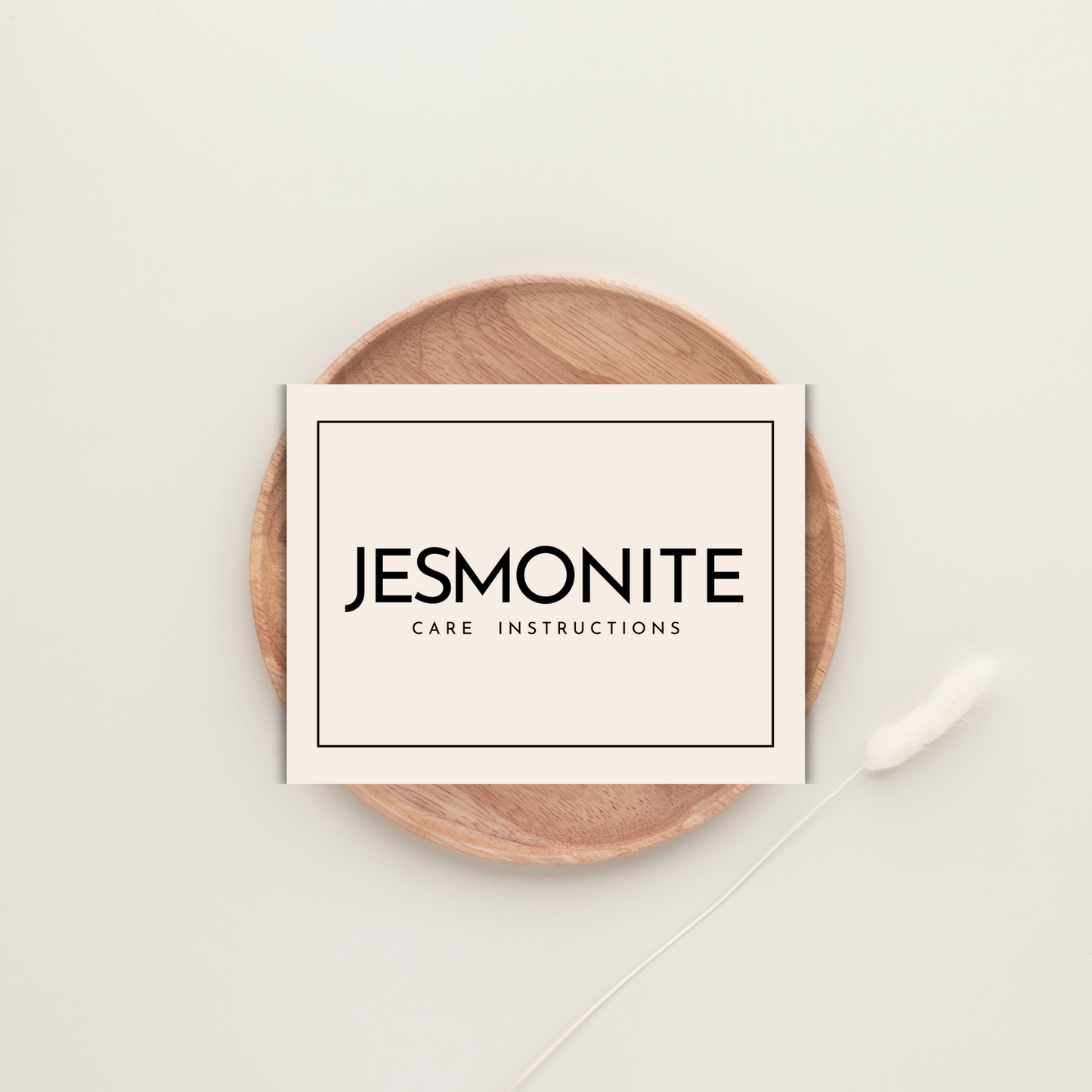 Jesmonite Care Card | Canva Template