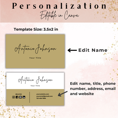 Entrepreneur Business Card | Canva Pro Template