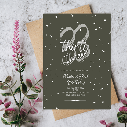 Confetti Birthday Invite  | Canva Template